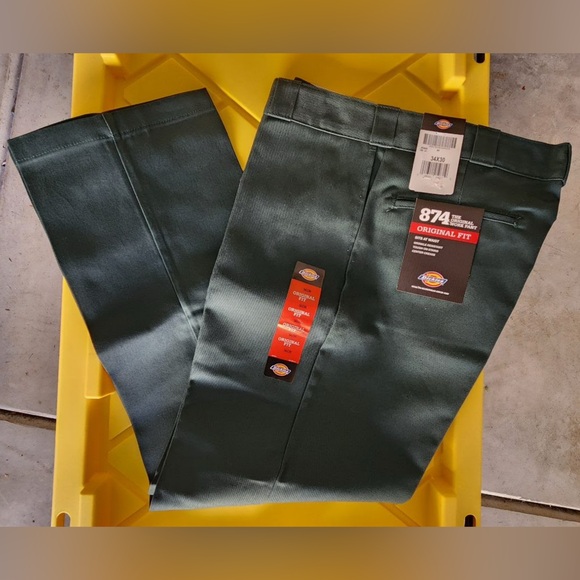 🌲👖🌲 Dickies Men's Original 874® Work Pants - Hunter Green - Size 34x30 - Picture 1 of 11